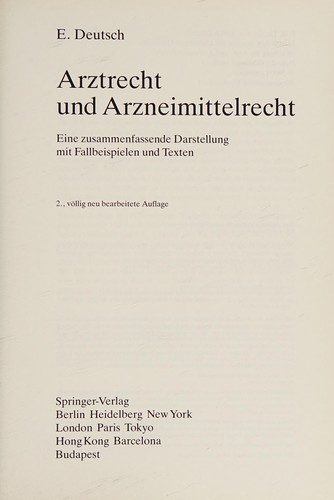 Arztrecht und Arzneimittelrecht