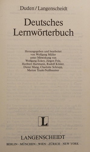 Duden/Langenscheidt deutsches Lernwörterbuch