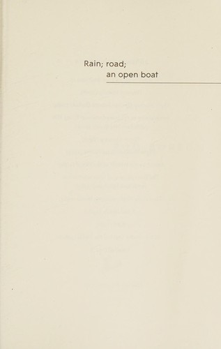 Rain; road; an open boat