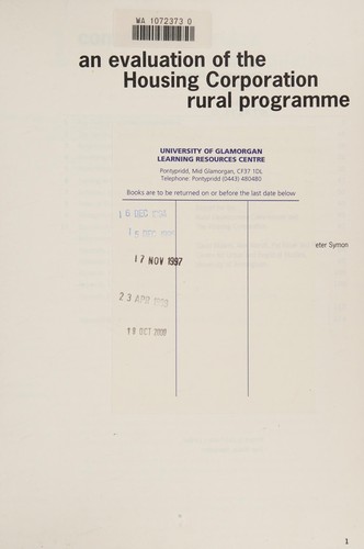 Evaluation of the Housing Corporation Rural Programme