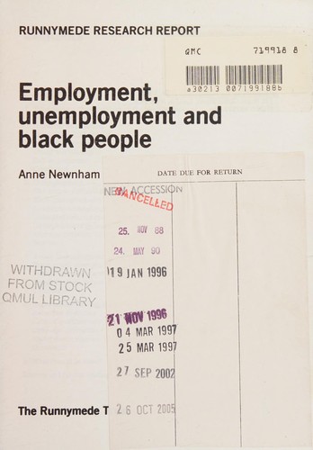 Employment, Unemployment and Black People