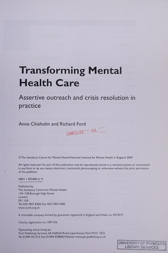 Transforming mental health care