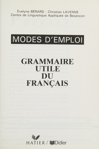 Modes d'emploi