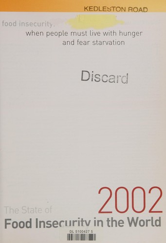 State  of Food Insecurity in the World, 2002