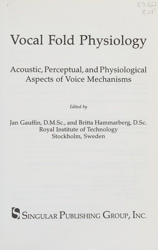 Vocal fold physiology
