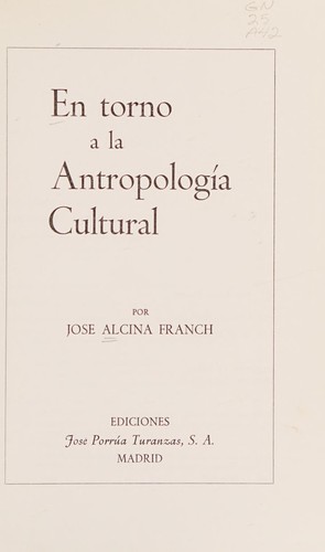 En torno a la antropología cultural