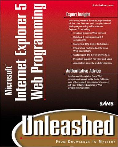 Microsoft Internet Explorer 5 Web programming unleashed
