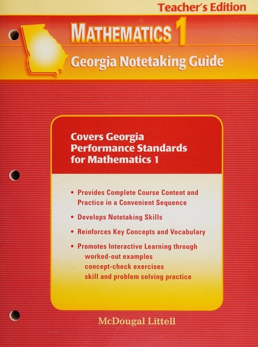 Mathematics 1 Georgia Notetaking Guide Teacher's Guide (Mathematics 1)