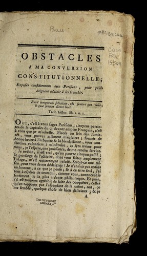 Obstacles a   ma conversion constitutionnelle