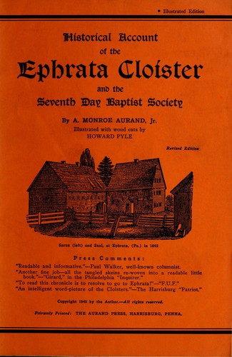 Historical account of the Ephrata Cloister and the Seventh Day Baptist Society