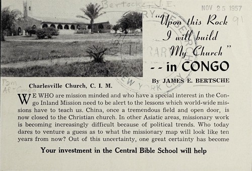 Upon this rock I will build my church in Congo
