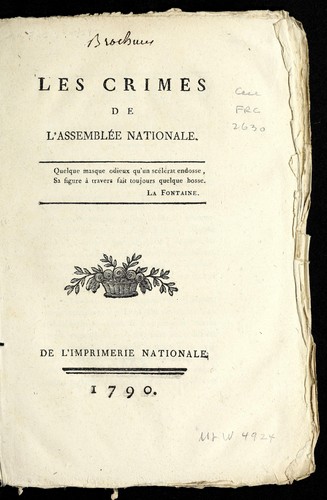 Les crimes de l'Assemble e nationale