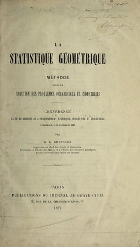 La statistique ge ome trique