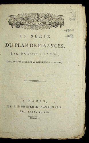 IIe. se rie du plan de finances