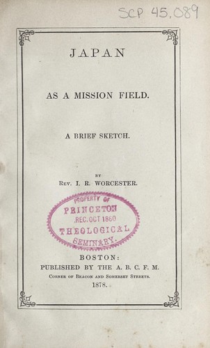 Japan as a mission field