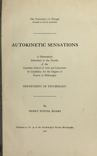 Autokinetic sensations