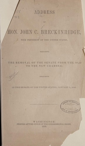 Address of Hon. John C. Breckinridge