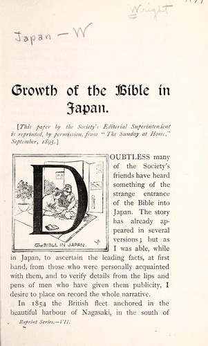 Growth of the Bible in Japan