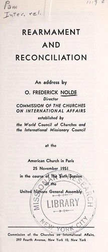 Rearmament and reconciliation