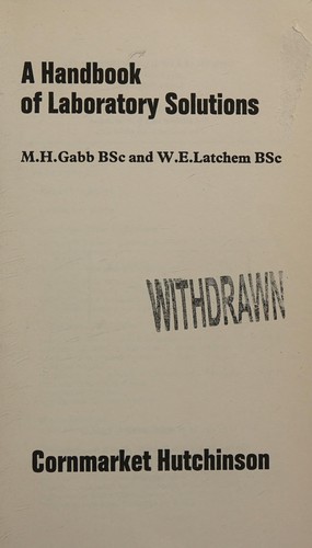A handbook of laboratory solutions
