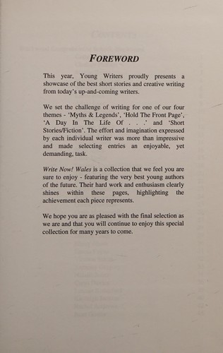 Write Now! Wales