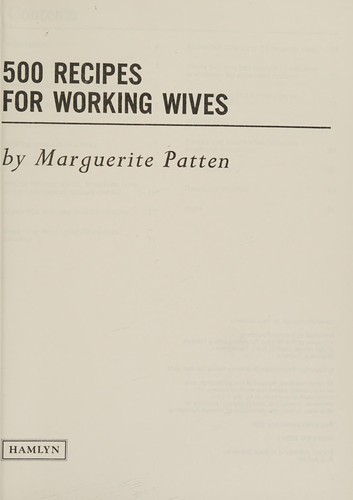 500 recipes for working wives