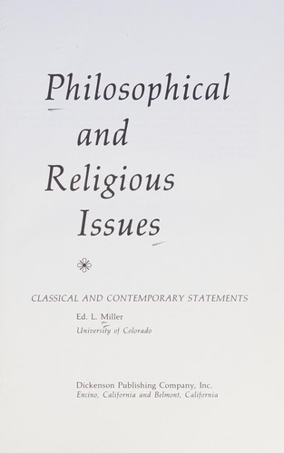 Philosophical and religious issues