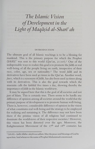 The Islamic vision of development in the light of Maqāṣid al-Sharīʻah