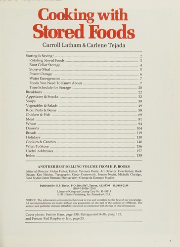 Cooking with stored foods