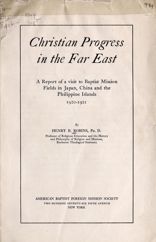 Christian progress in the Far East