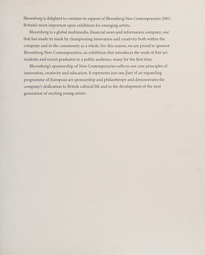 Bloomberg newcontemporaries 2003
