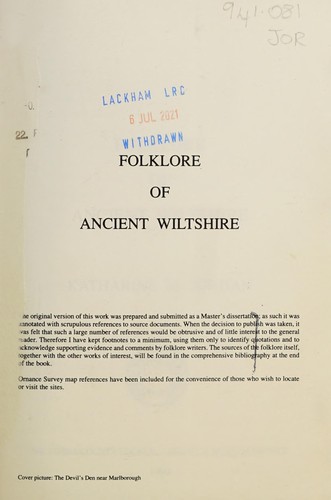 Folklore of ancient Wiltshire