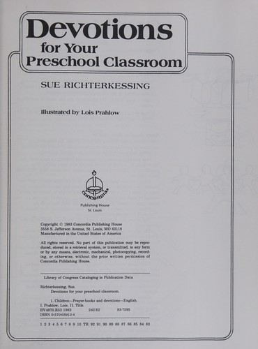Devotions for your preschool classroom
