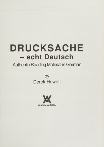 Drucksache echt Deutsch