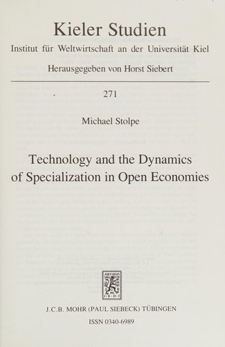 Technology and the dynamics of specialization in open economies