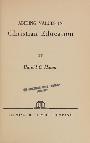 Abiding values in Christian education