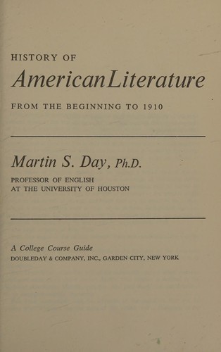 History of American literature