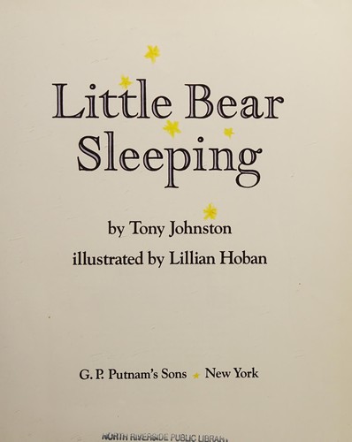 Little bear sleeping