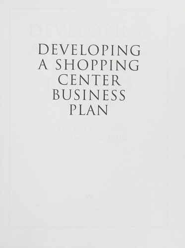 Developing a Shopping Center Business Plan