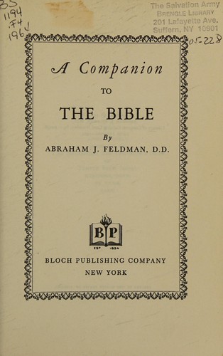 A companion to the Bible