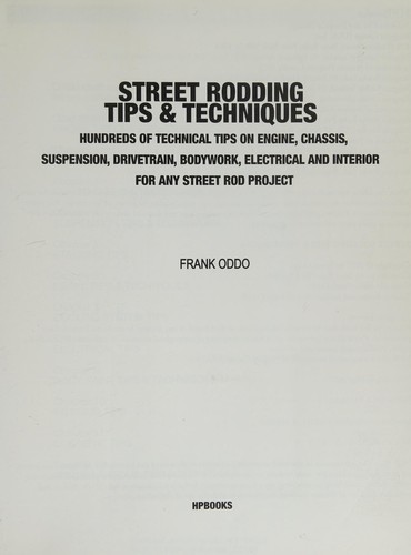 Street rodding tips & techniques