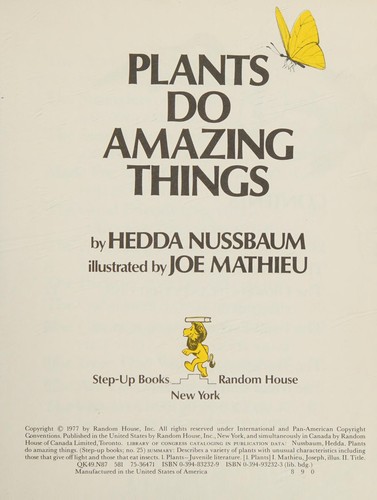 Plants do amazing things
