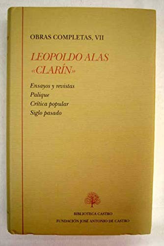 Ensayos y revistas ; Palique ; Crítica popular ; Siglo pasado