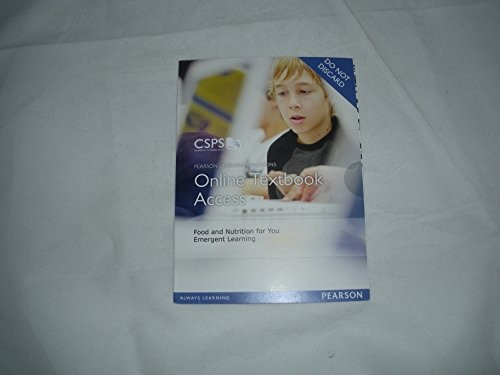 Food and Nutrition for You, CourseSmart for Pearson School Standalone Access Code Card