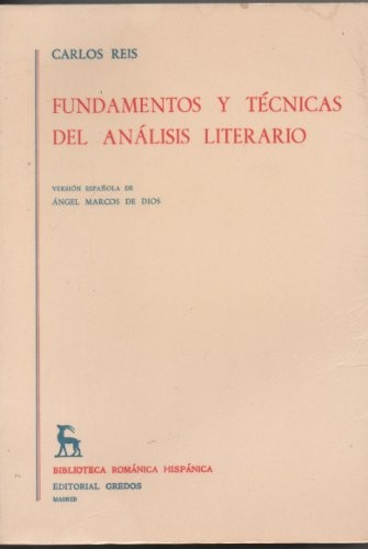 Fundamentos y Tecnicas del Analisis Literario