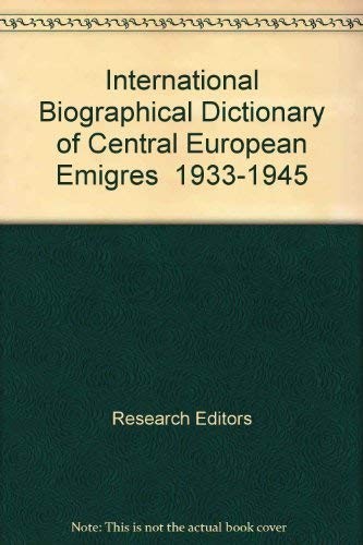 Biographisches Handbuch der deutschsprachigen Emigration nach 1933