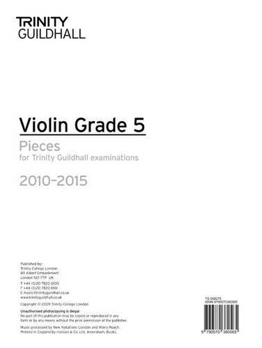 Violin Exam Pieces Grade 5 2010-2015