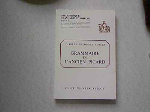 Grammaire de l'ancien picard