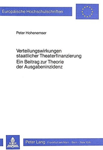 Verteilungswirkungen staatlicher Theaterfinanzierung