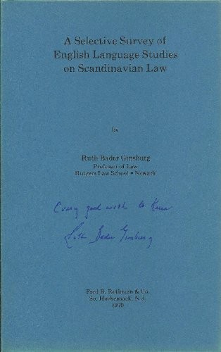 Selective Survey of English Language Studies on Scandinavian Law